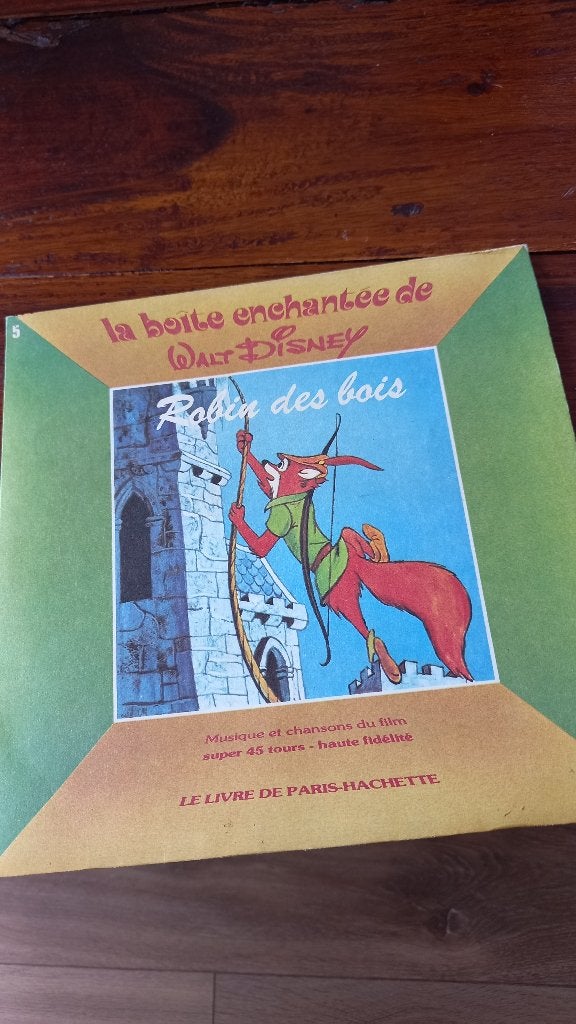 Vinyl (45t) disney musique "robin des bois", Verzamelen, Disney, Ophalen, Zo goed als nieuw, Overige typen
