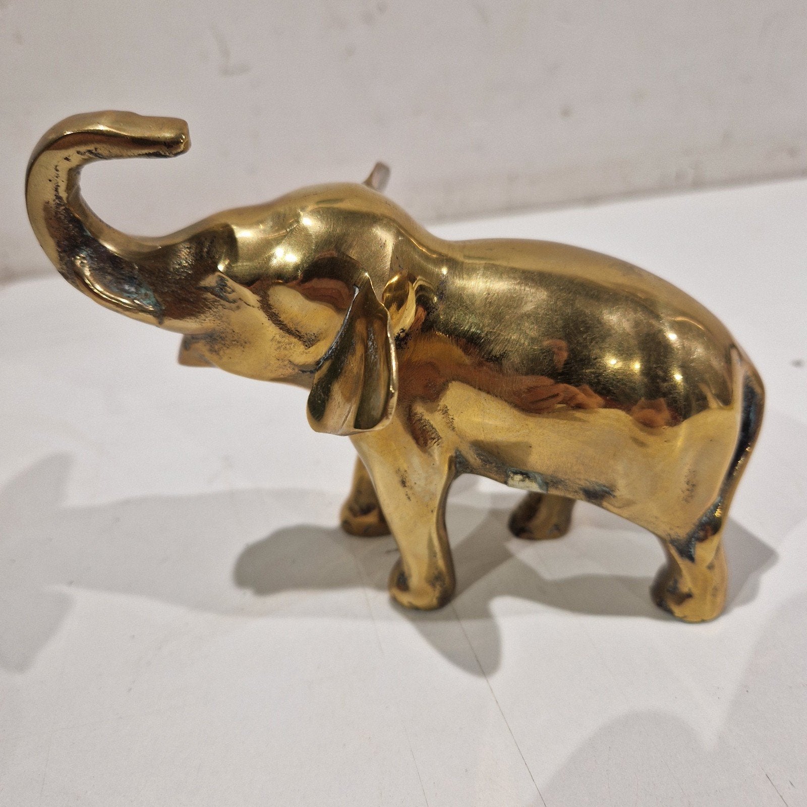 Vintage retro prachtige Olifant messing , massief koper, Antiek en Kunst, Ophalen of Verzenden, Koper
