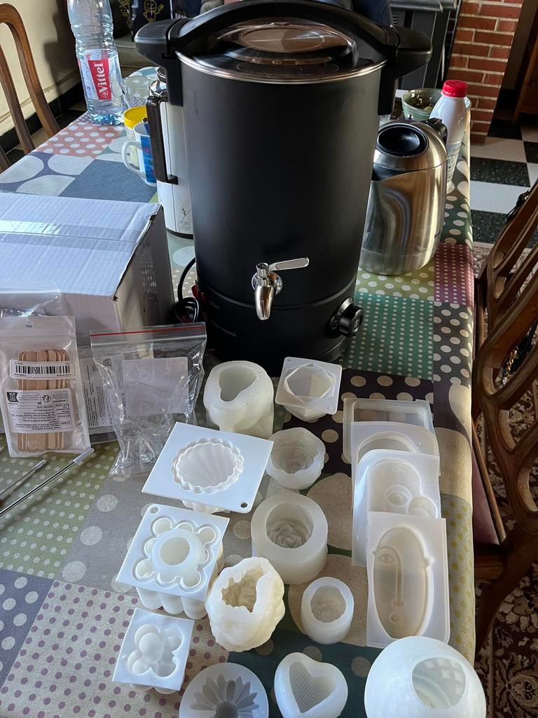 Kaarsen maken ketel zwart, Ophalen, Zo goed als nieuw, Zwart, Metaal