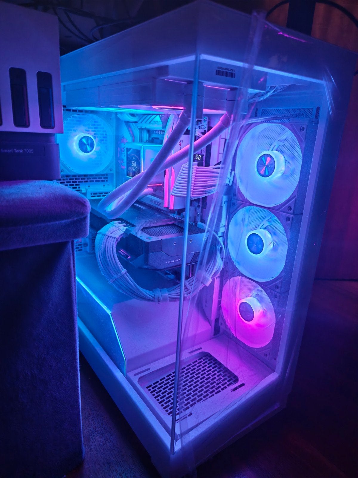 Pc blanc Ryzen 9 rx 9070xt 32gb 2tb, Enlèvement ou Envoi
