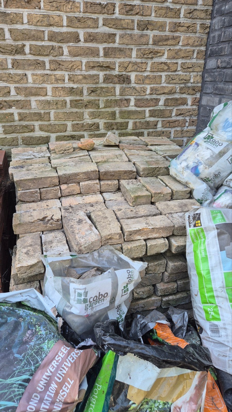 Bakstenen zandkleurig, Doe-het-zelf en Bouw, Metselstenen, Ophalen, Gebruikt, Bakstenen
