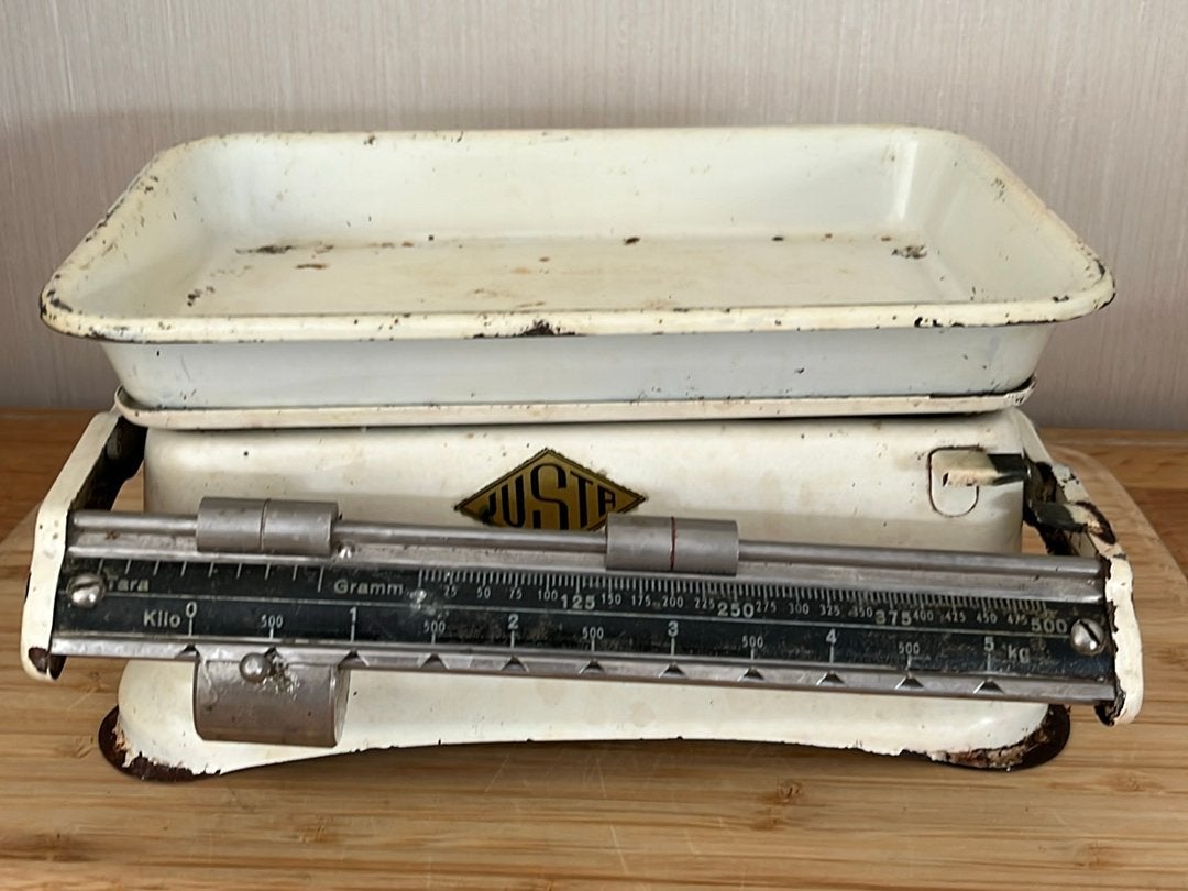 vintage weegschaal, Electroménager, Balances, Moins de 10 kg, Analogique, Balance de cuisine, Enlèvement