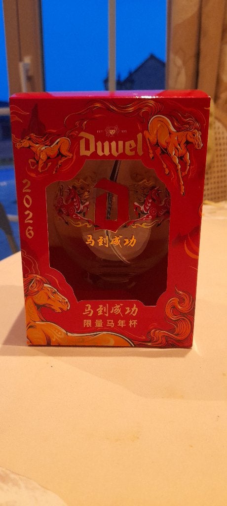 Duvel Chinees nieuwjaar 'year of the Horse', Enlèvement ou Envoi, Neuf, Verre à bière