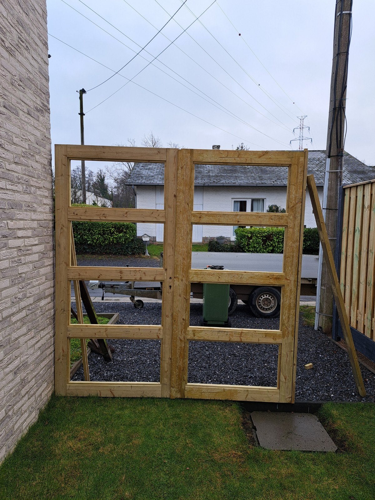 Tuinpoort hoogte 2m20 breedte 2m10, Tuin en Terras, Ophalen
