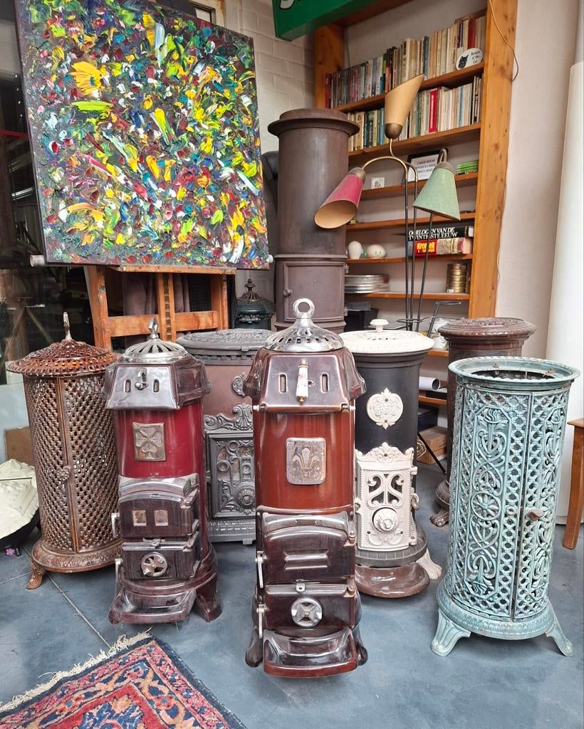 Poêle à bois et à charbon en bon état, Enlèvement, Bois, Poêle à bois