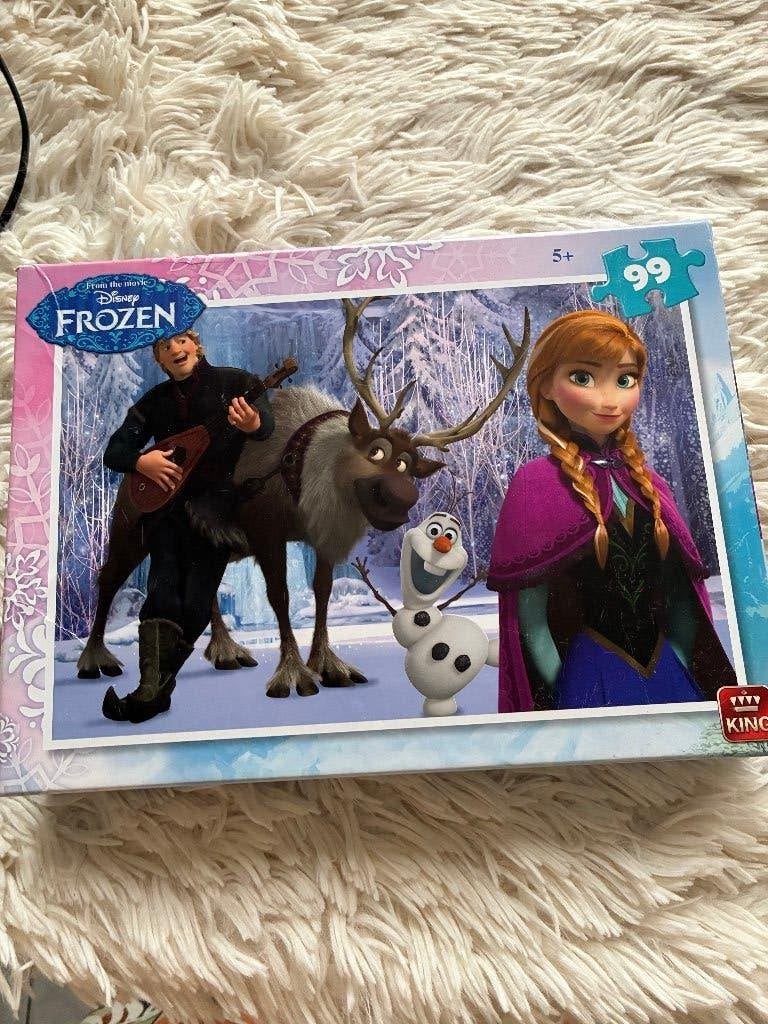 kinderpuzzel Frozen 99 stukjes, Ophalen of Verzenden, Meer dan 50 stukjes, Gebruikt, 4 tot 6 jaar