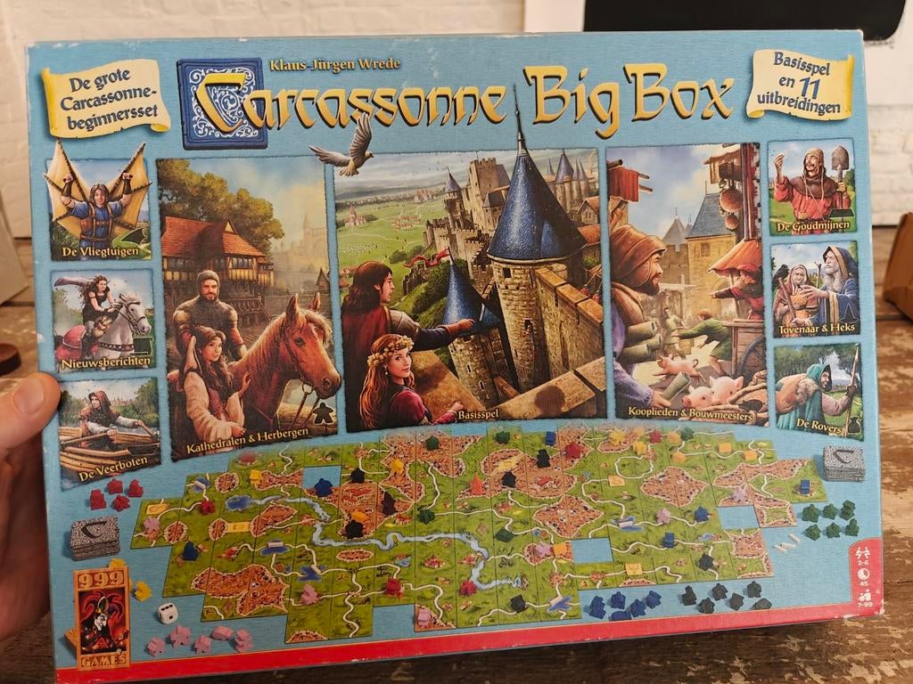 Carcassonne bigbox met 11 uitbreidingen 999 games gezelschap, Hobby en Vrije tijd, Gezelschapsspellen | Bordspellen, Ophalen of Verzenden