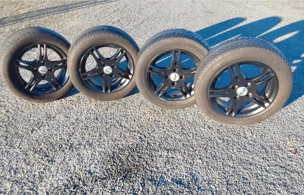 Jantes en alliage avec des pneus été 185/55-14 pour Opel, 14 pouces, Pneus et Jantes, Pneus été, 185 mm