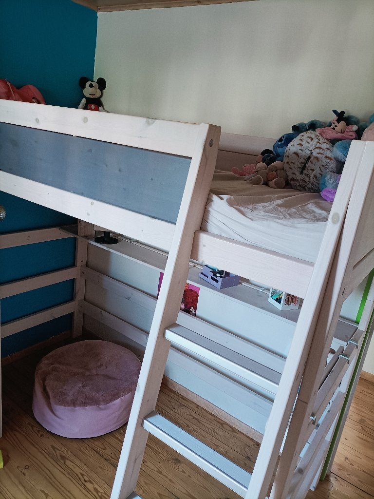 Hoogslaper, lattenbodem+ matras inbegrepen, Ophalen, Zo goed als nieuw, Hoogslaper