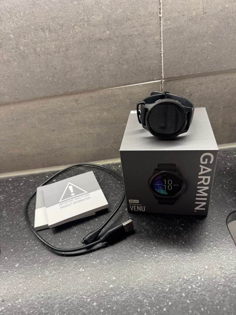 Garmin Venu Amoled GPS, Ophalen, Zwart, Conditie, Zo goed als nieuw