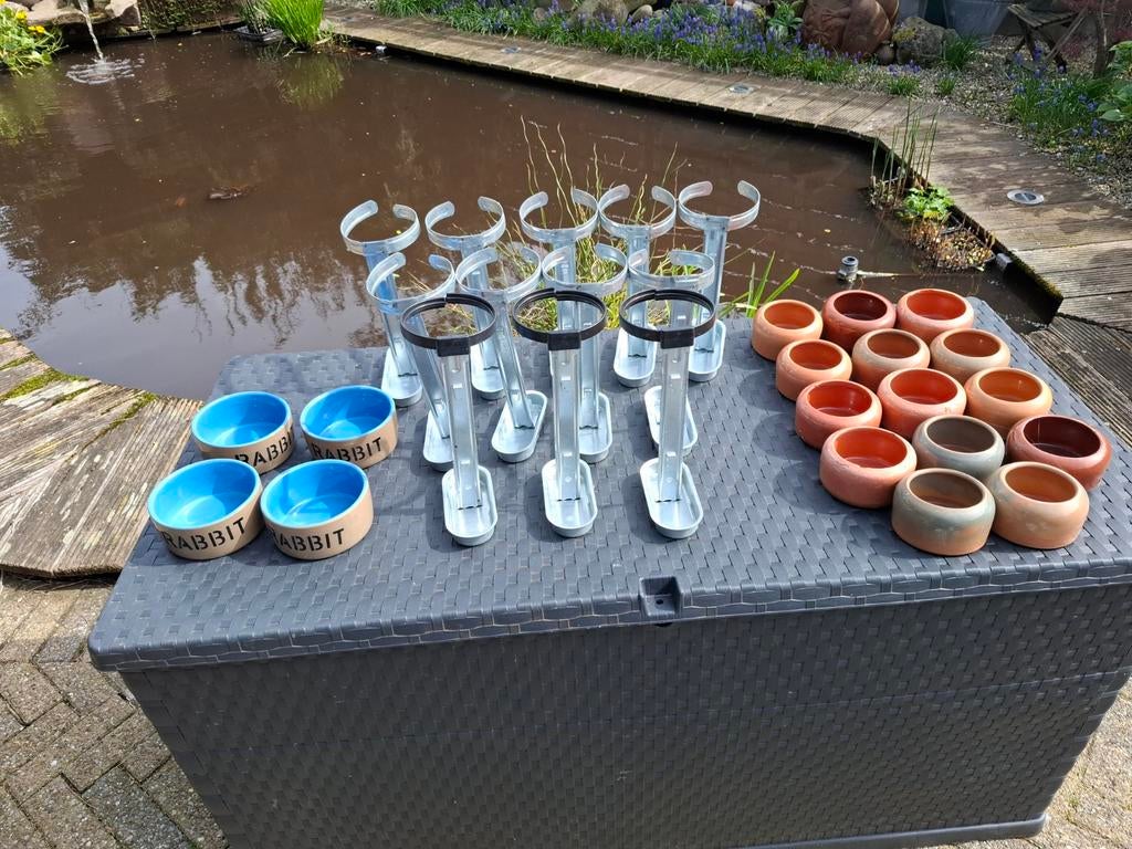 Drinkhouders en eetppotten knaagdieren, Dieren en Toebehoren, Konijnen