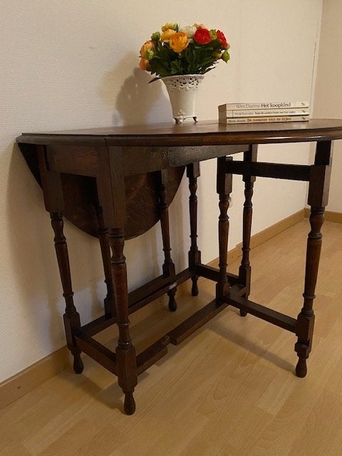 Gateleg tafel - Massief Franse eik, Ophalen