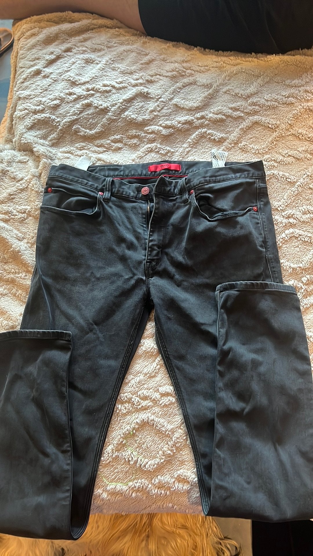 Hugo slim broek maat 35/34 goed staat, Ophalen, Zo goed als nieuw, Zwart