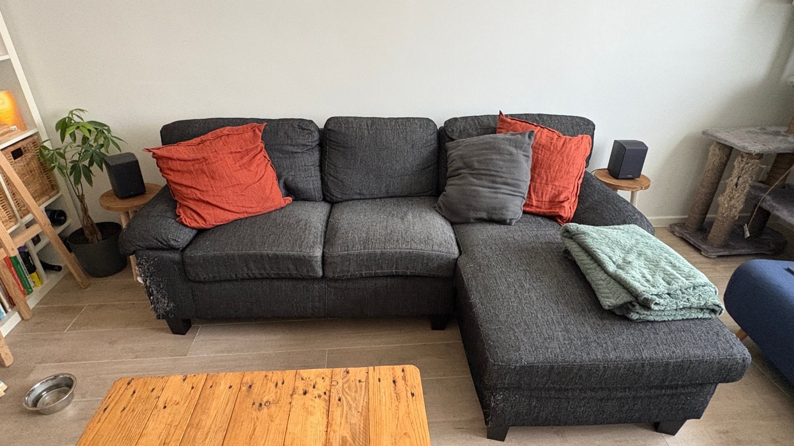 Zetel met chaise longue, Enlèvement, Utilisé, Tissus