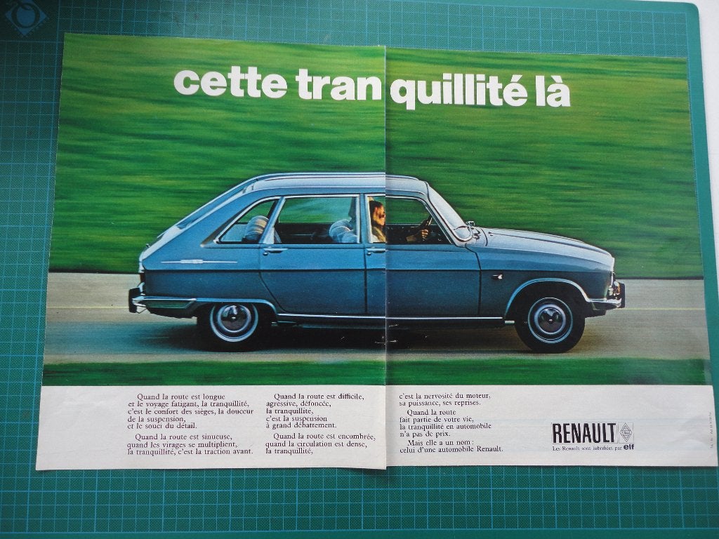 Renault 16 TS - publicité papier - 1970, Collections, Enlèvement ou Envoi, Utilisé, Autres types