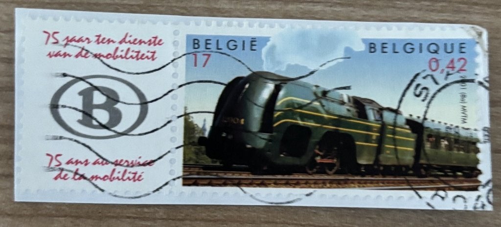 BELGIQUE - Duostamp 2, Envoi, Affranchi, Timbre-poste