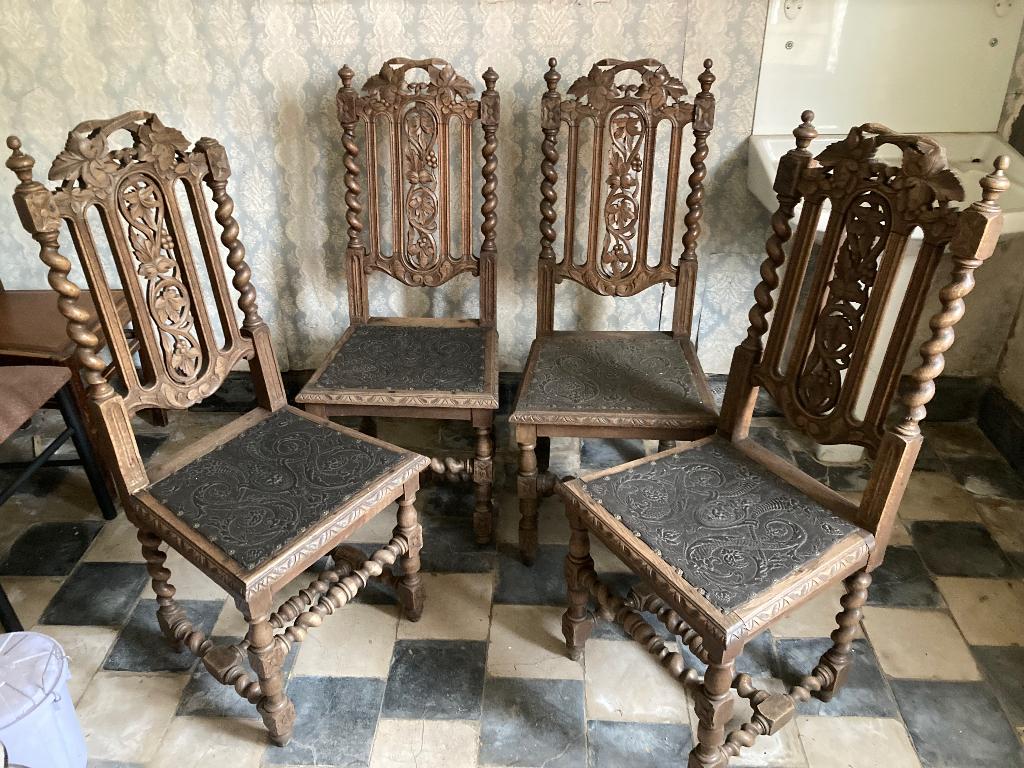 4 retro stoelen, Ophalen