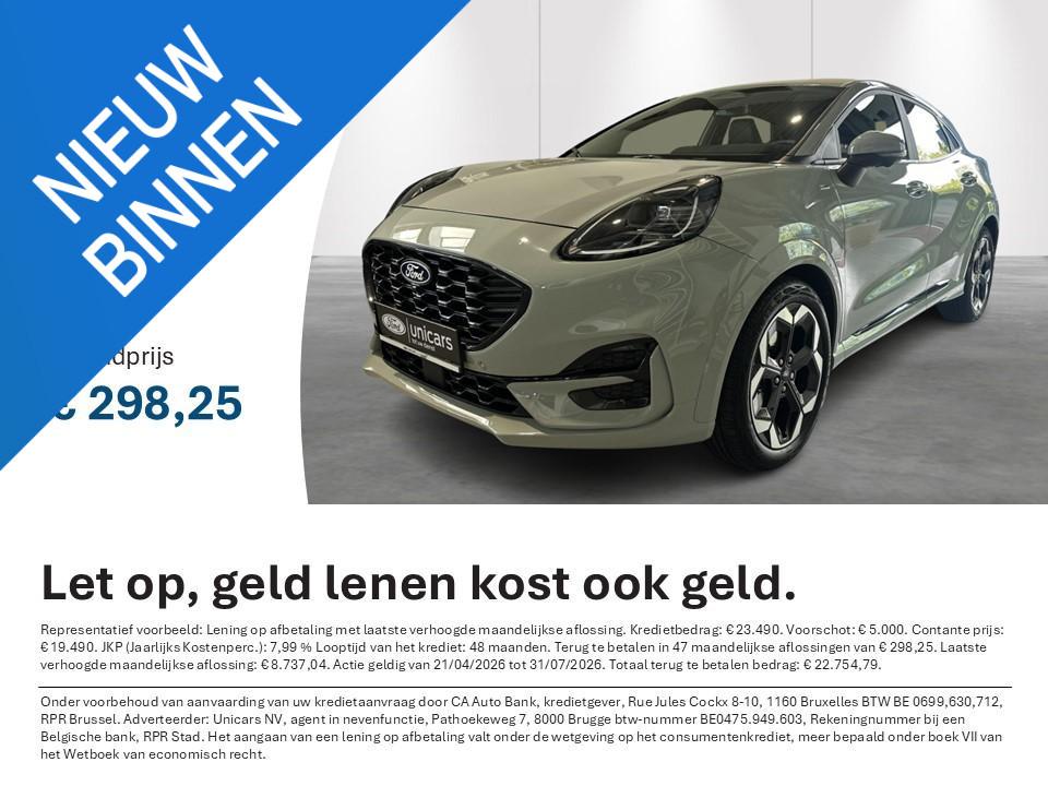 Ford Puma 1.0i Ecoboost mHEV 92kW ST-Line X, Argent ou Gris, Achat, Puma, Entreprise