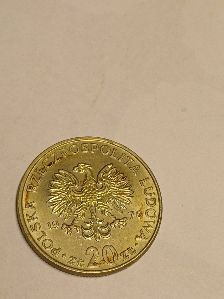 Pièce de collection 20 Zlotys Pologne 1976, Envoi, Pologne, Monnaie en vrac