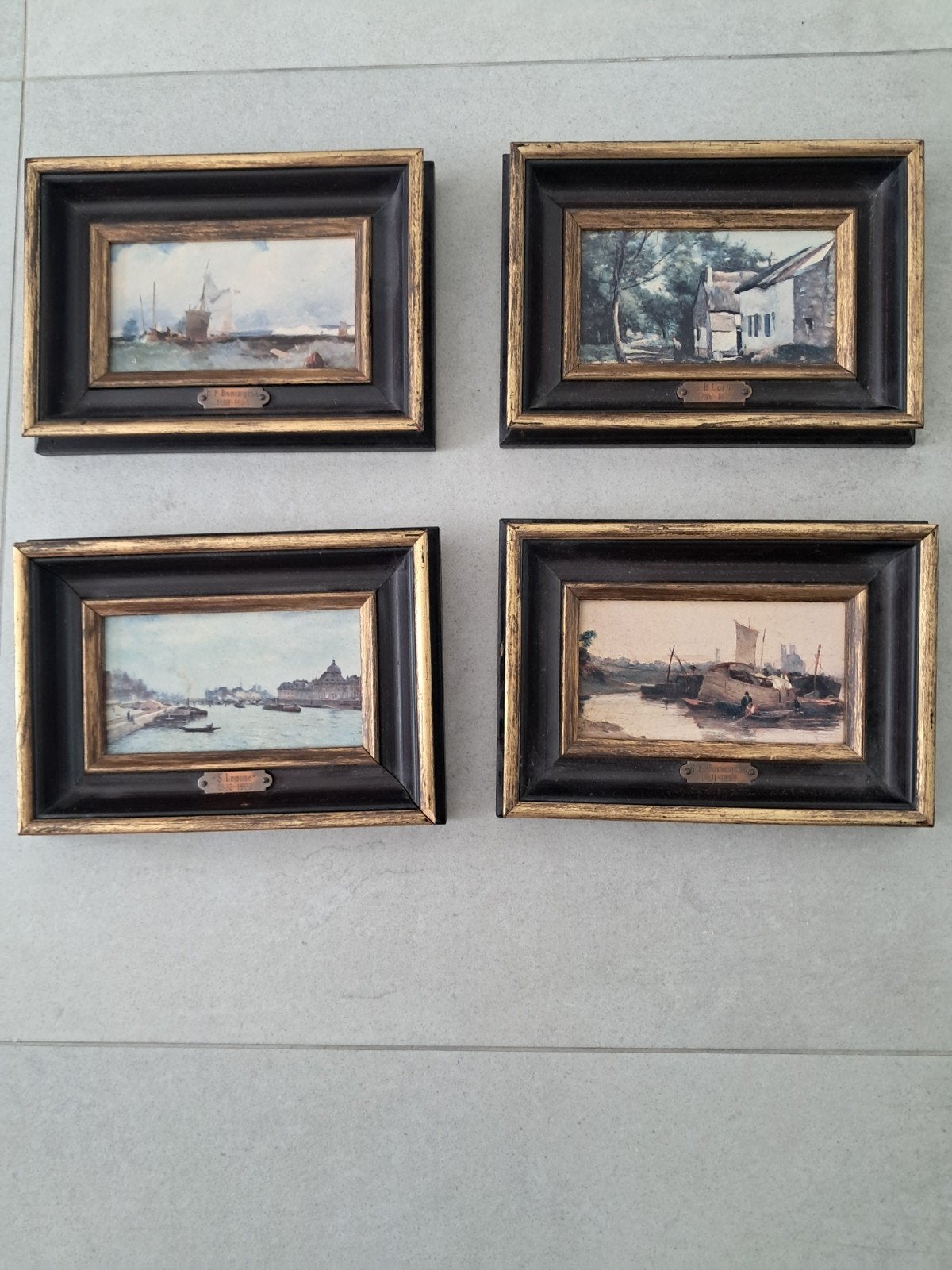 4 kleine schilderijen 25x17, Ophalen of Verzenden
