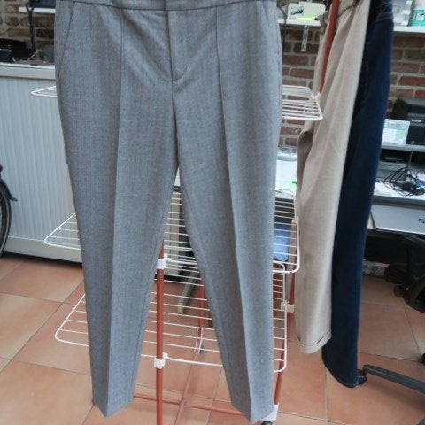Broek nieuw grijs bruin streepje Oscar the collection mt 40, Maat 38/40 (M), Meerkleurig, Nieuw, Ophalen of Verzenden