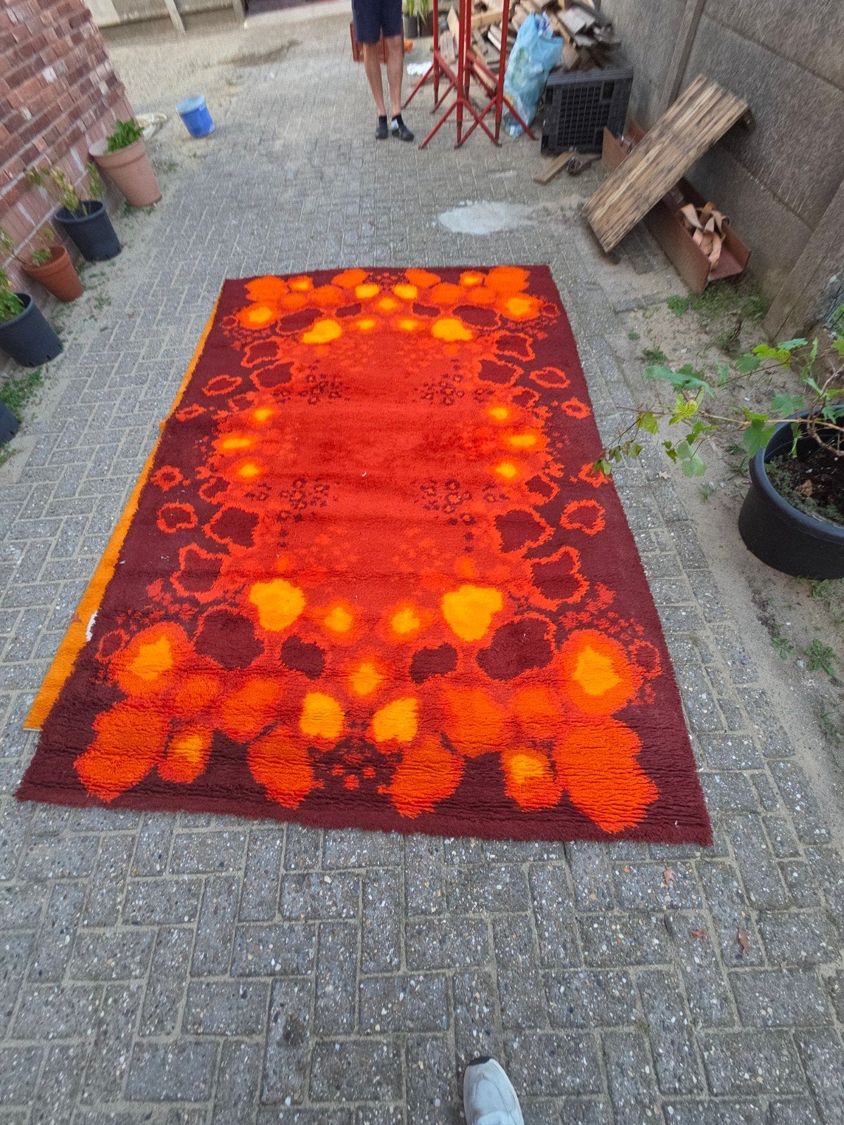 vintage tapijt, Ophalen
