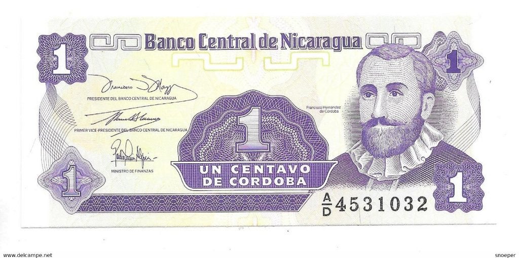 nicaragua 1 centavo 1991 167 unc, Timbres & Monnaies, Billets de banque | Amérique, Envoi, Amérique du Nord, Billets en vrac