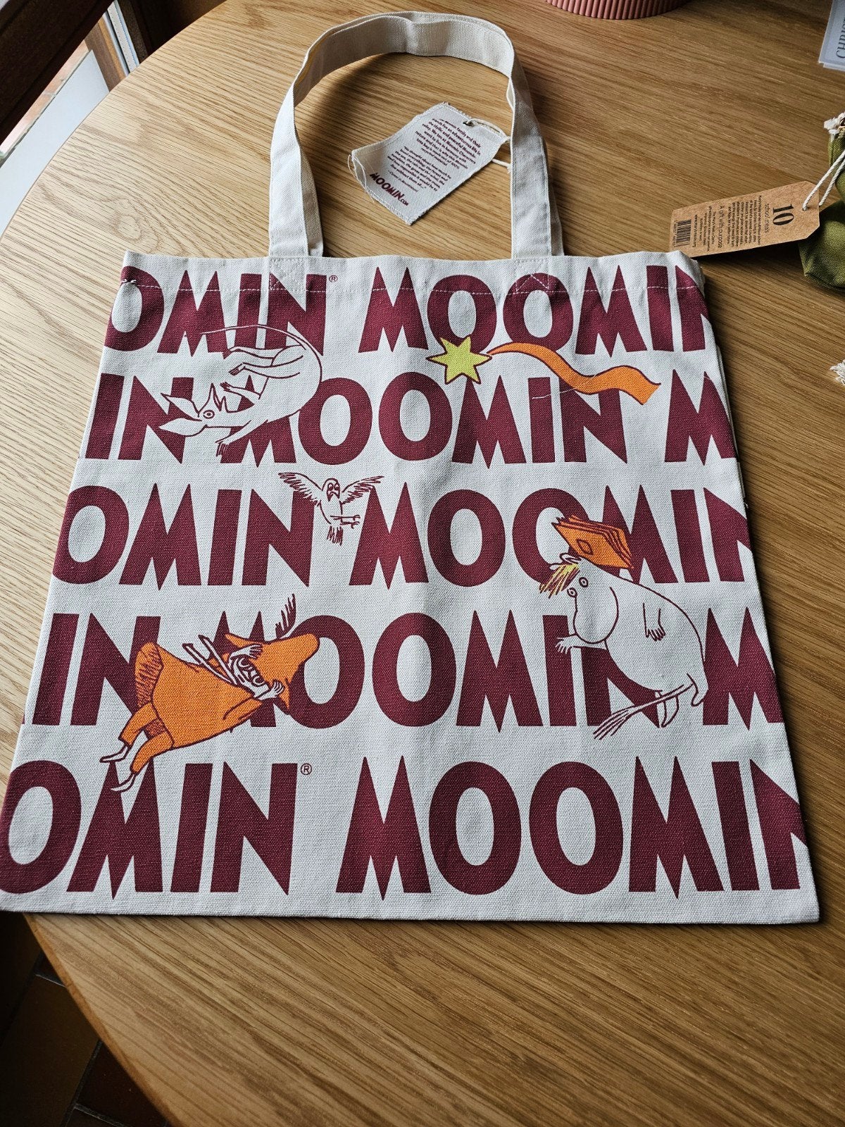 Moomin. Tote bag. nieuw. ongebruikt, 40 tot 60 cm, Bruin, Nieuw, 35 tot 55 cm