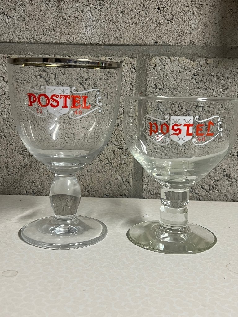 Verres à bière Postel, Enlèvement ou Envoi, Utilisé, Verre ou Verres, Autres marques