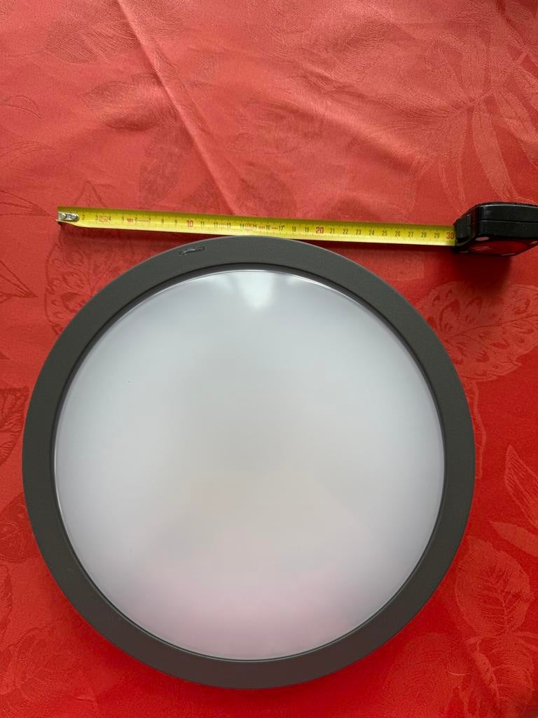 LED buitenplafondlampen – 30 cm – antraciet, Huis en Inrichting, Ophalen, Zo goed als nieuw, LED, Plafondspot of Wandspot