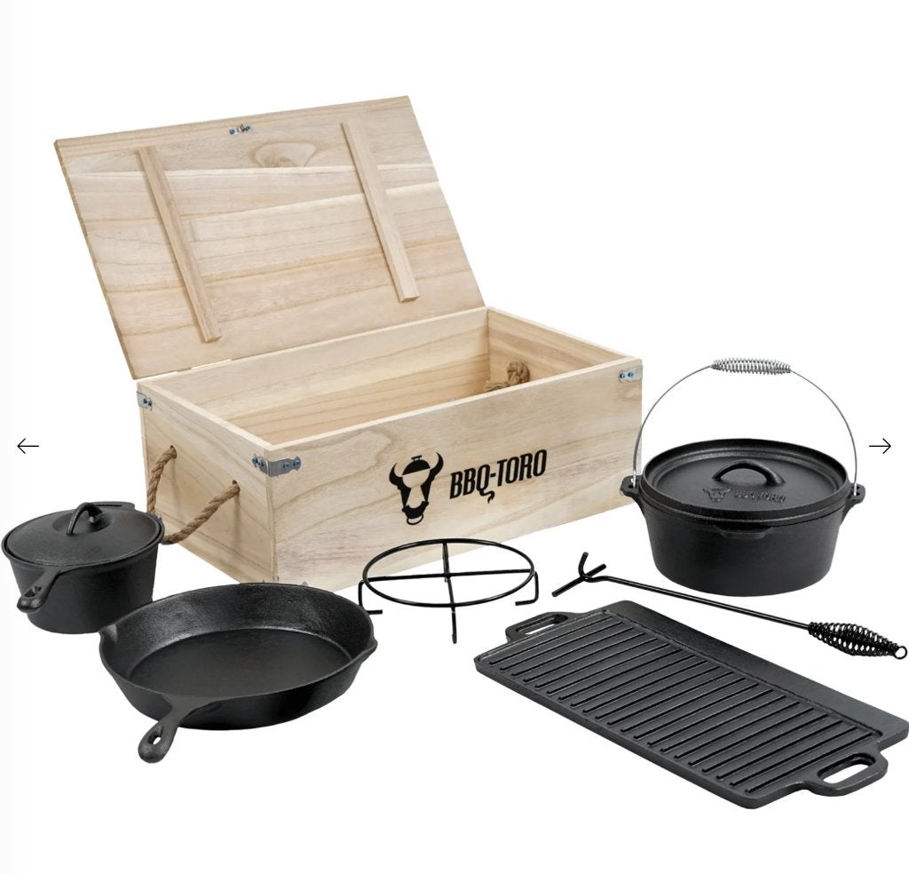 BBQ Toro Dutch oven 7 stuks, Huis en Inrichting, Keuken | Potten en Pannen, Ophalen, Nieuw, Gietijzer