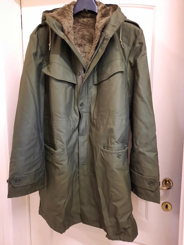 Kaki parka met fleece ABL, Verzamelen, Militaria | Algemeen, Ophalen, Overige soorten, Kleding of Schoenen