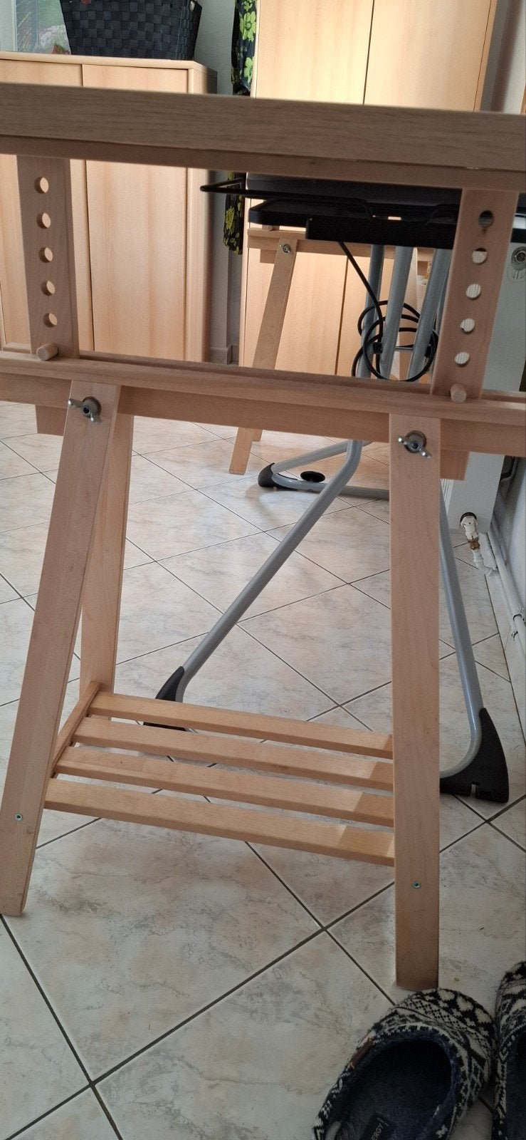 a vendre 2 tréteaux en bois, Enlèvement, Utilisé, Beige, Bois