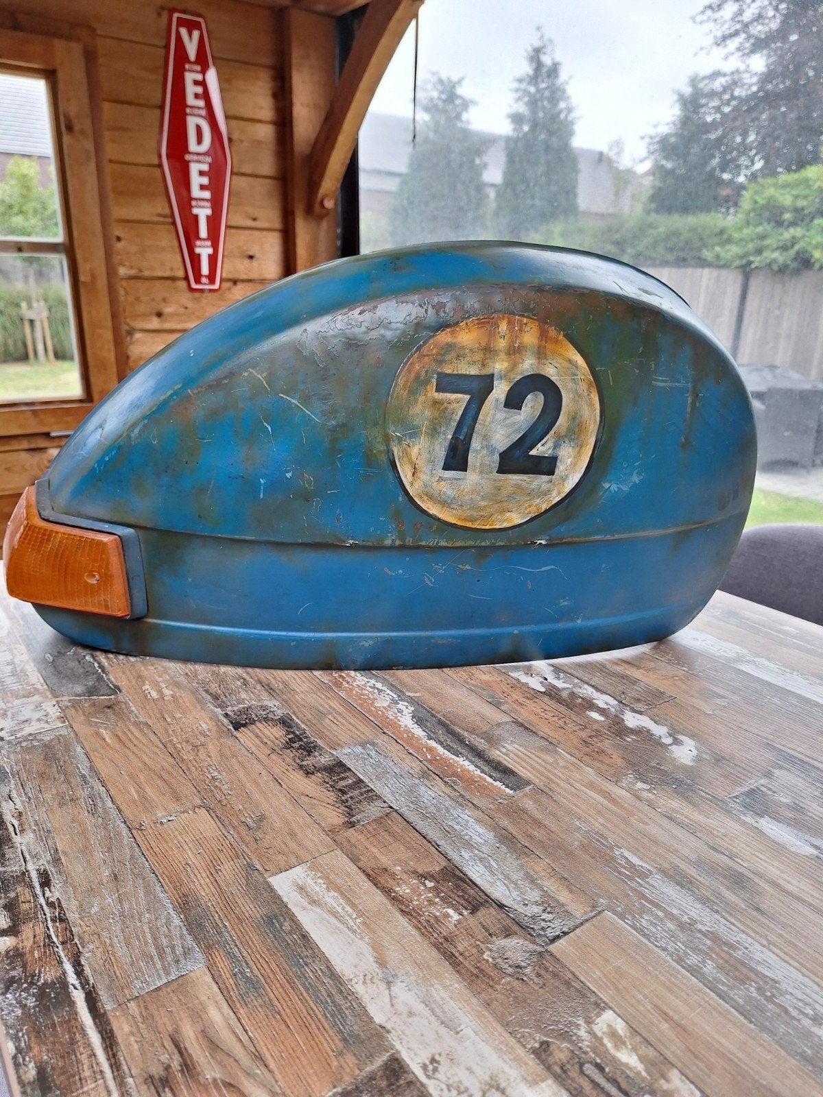 Vespa zijbil met mooi patina, Enlèvement, Utilisé