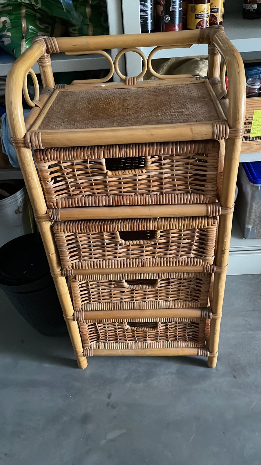 Rotan lade kast, Huis en Inrichting, Kasten | Ladekasten, Ophalen, Zo goed als nieuw