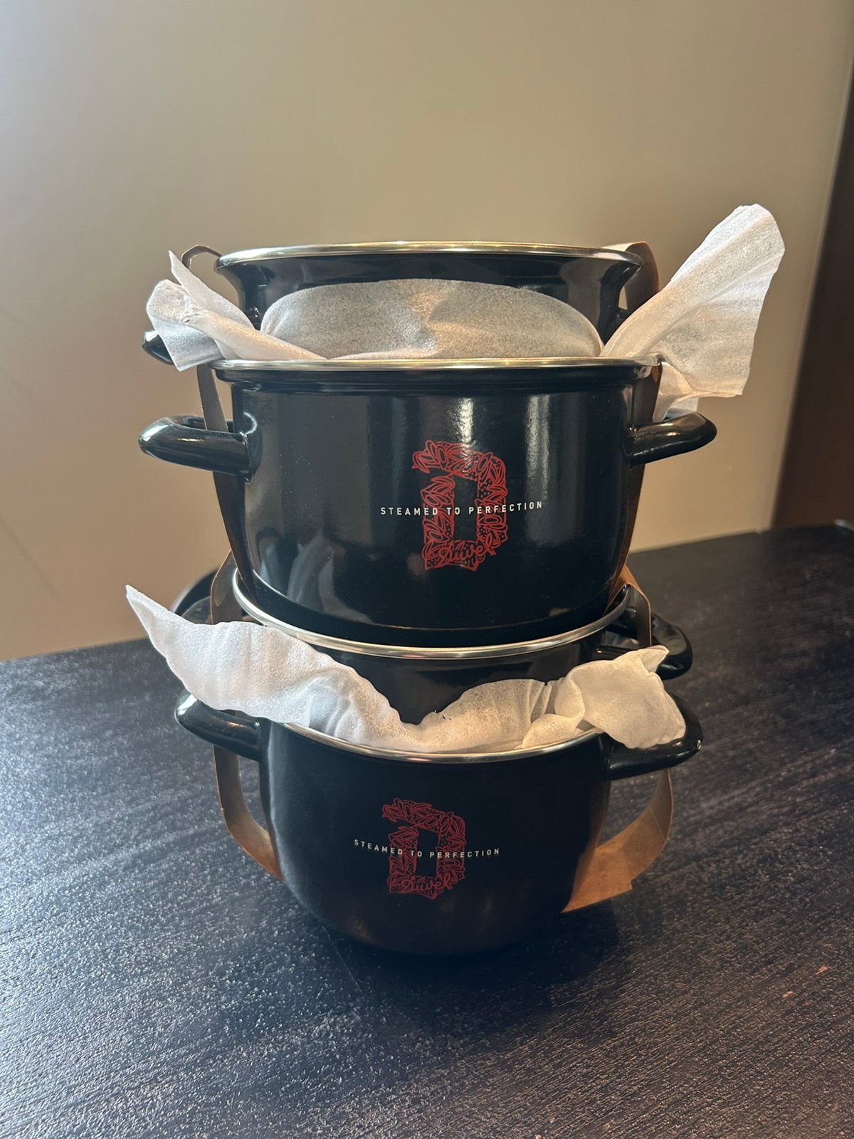 Mosselpot Duvel, Huis en Inrichting, Keuken | Potten en Pannen, Ophalen, Zo goed als nieuw