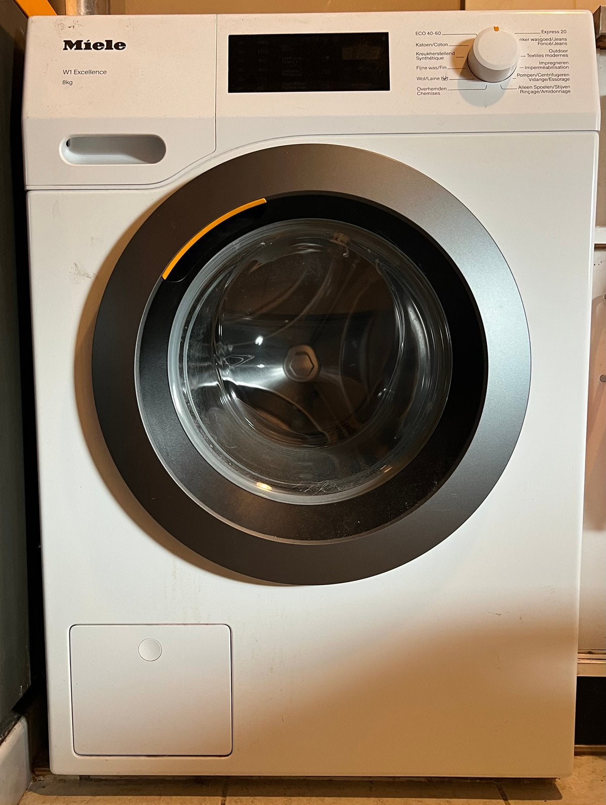 Miele Wasmachine W1 Excellence 8 kg, Elektronische apparatuur, Wasmachines, 6 tot 8 kg, Ophalen, Gebruikt, Voorlader