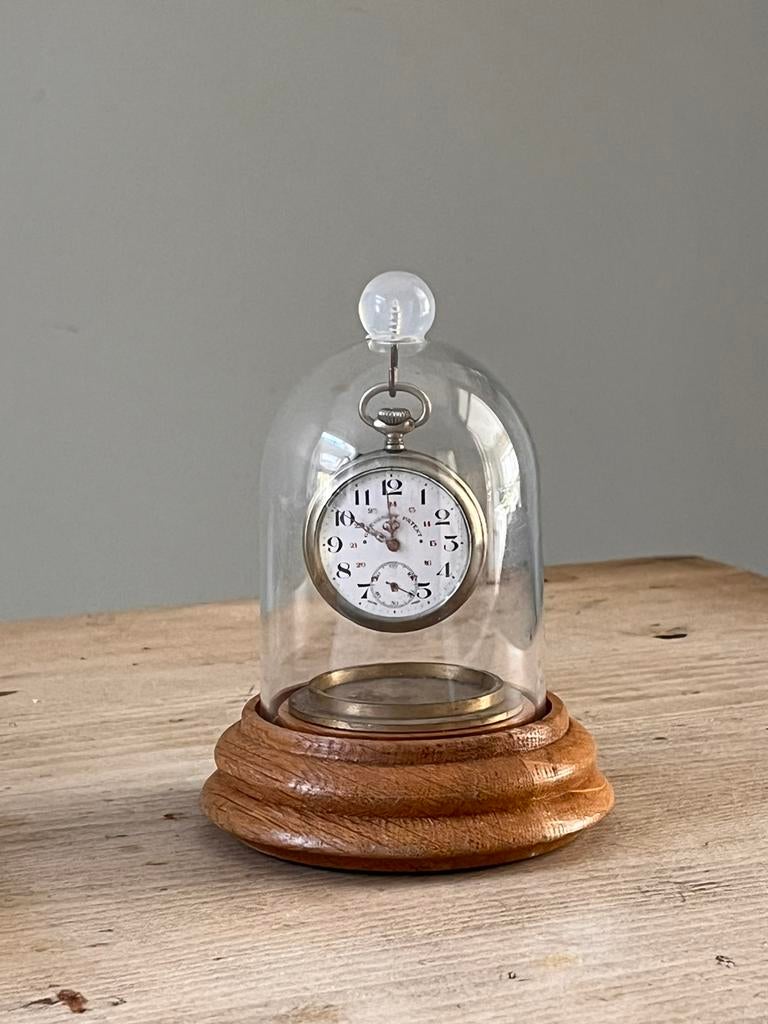 Mooi vintage zakhorloge (Roskopf Patent), Zakhorloge, Staal, 1900 tot 1930, Ophalen