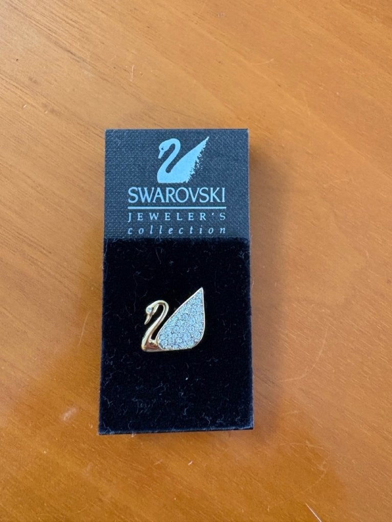 Swarovski Zwaan Pin, Ophalen, Nieuw