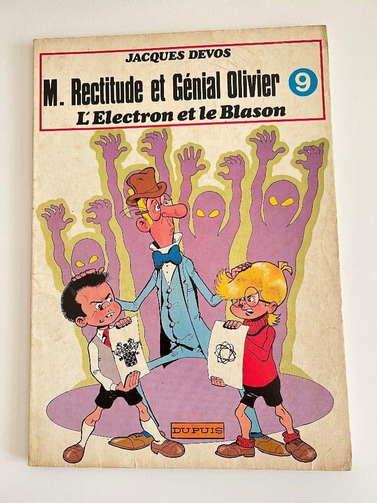 BD Génial Olivier L'électron et le blason, Livres, Enlèvement ou Envoi, Une BD, Utilisé, Jacques Devos