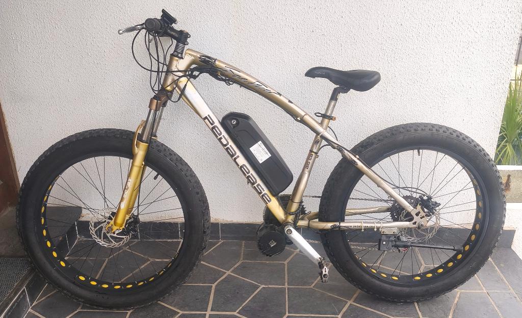 Vélo VTT électrique fat bike, Enlèvement, Utilisé, 50 km par batterie ou plus
