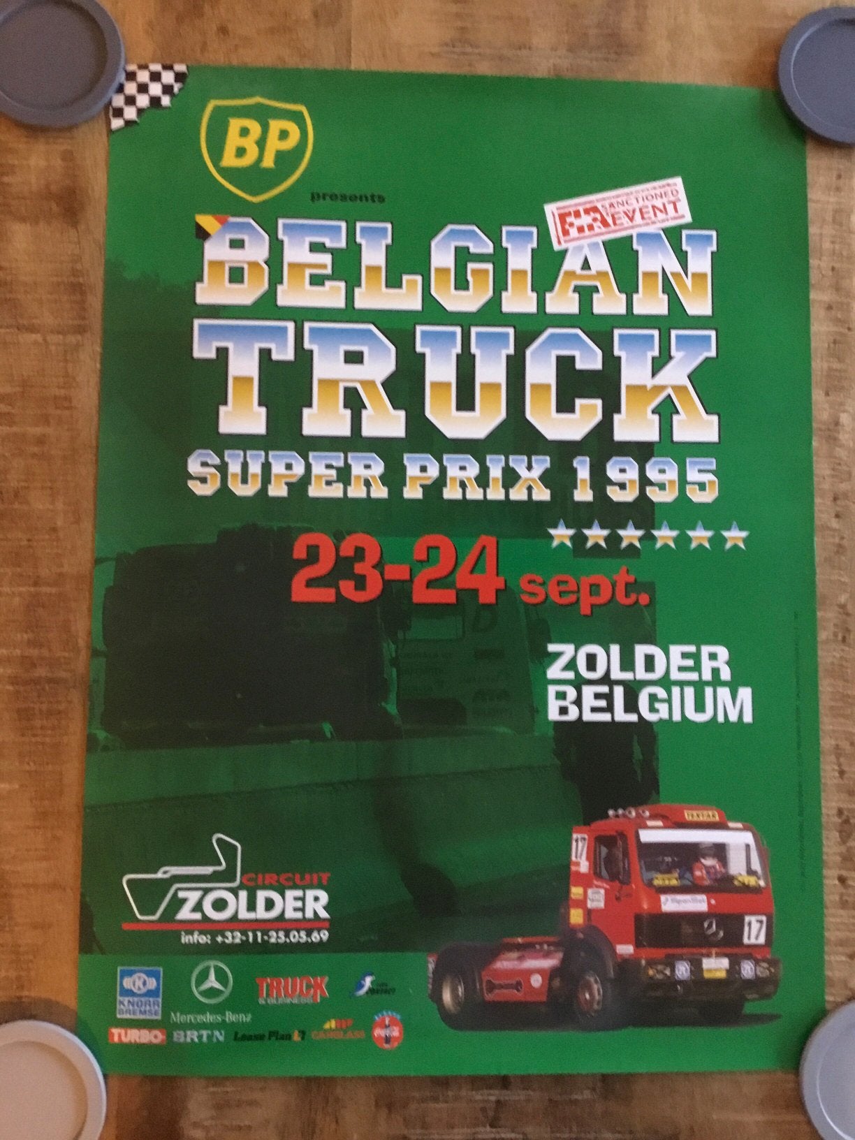 Affiche Truck GP Zolder 1995, Enlèvement ou Envoi