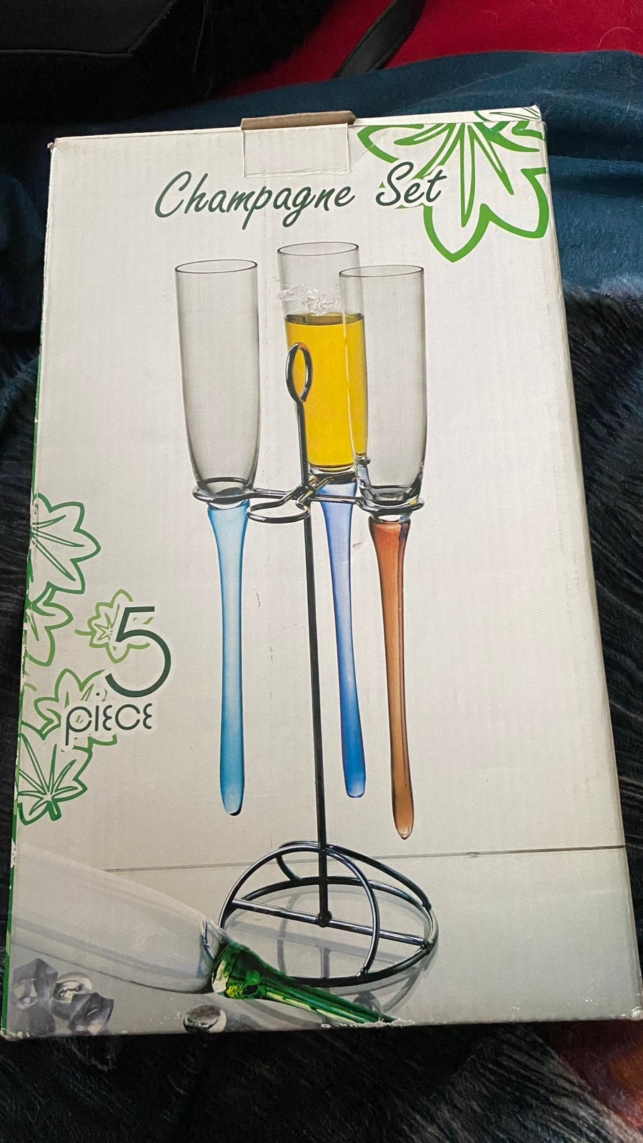 Set à champagne original 4 verres et 1 support, Enlèvement, Neuf