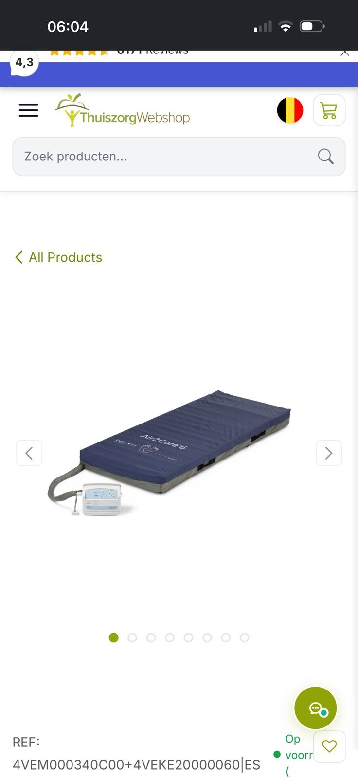 Alternerende matras, Ophalen, Zo goed als nieuw, Matras