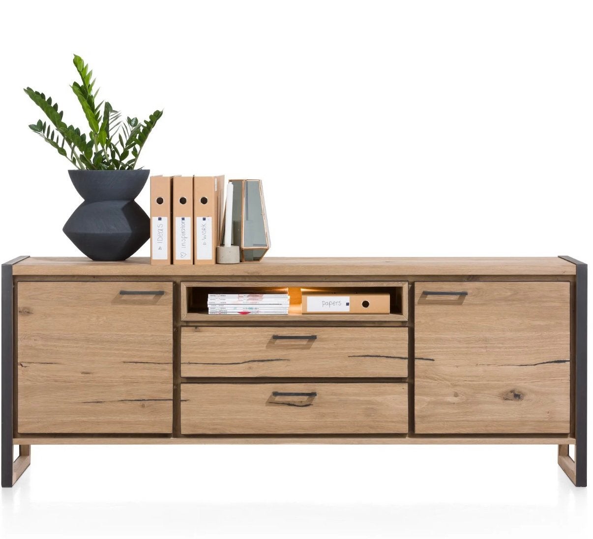 Buffet Henders & Hazel 210x42x80, Maison & Meubles, Enlèvement, Comme neuf, 200 cm ou plus