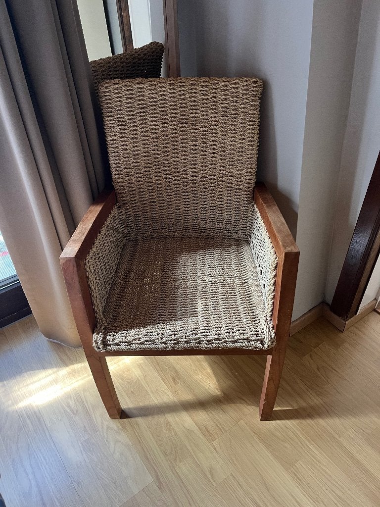 Prachtige stoel in teak, Huis en Inrichting, Ophalen, Gebruikt, Bruin, Eén