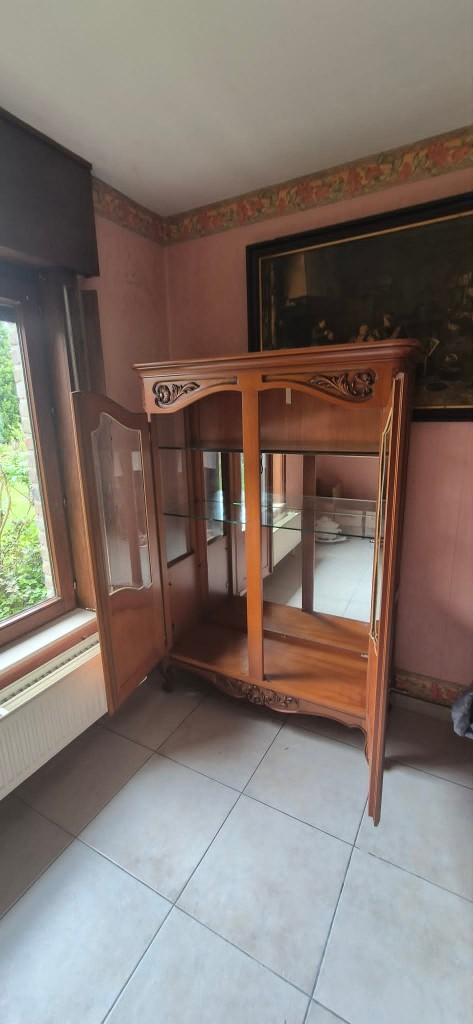 Sam en merisier dressoir et vitrine (marquetterie), Enlèvement, Utilisé, Autres essences de bois