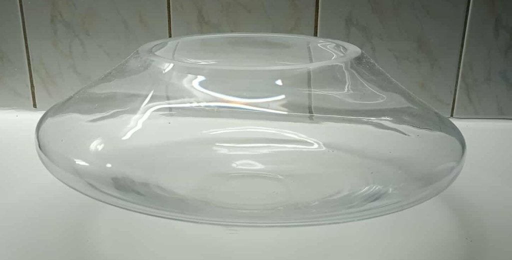 Zware glazen sierbokaal Ø30 – Topdecoratie !!!, Enlèvement ou Envoi, Neuf, Verre, Moins de 50 cm