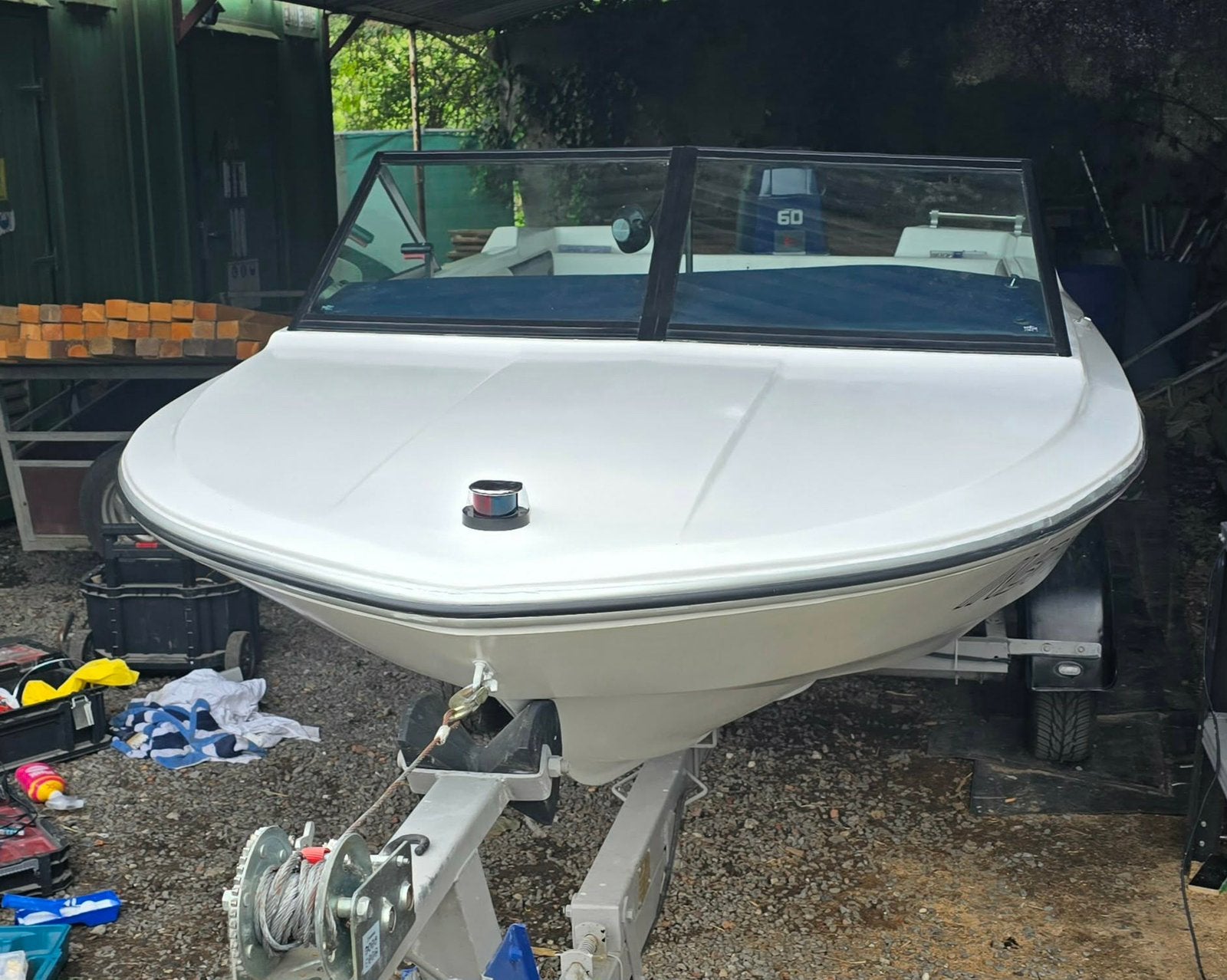 Speedboot, Watersport en Boten, Ophalen, Zo goed als nieuw, Polyester, Buitenboordmotor