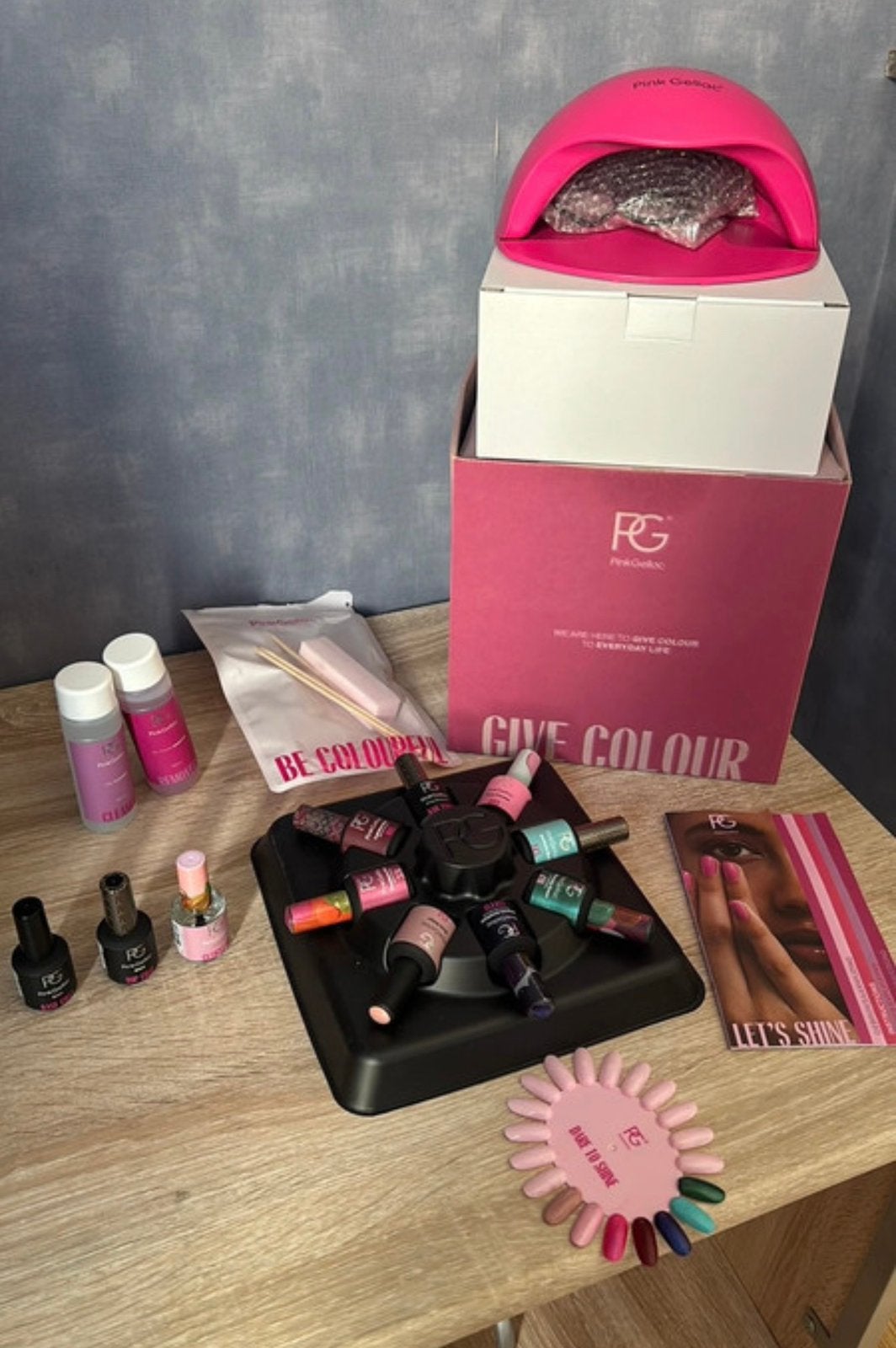 Pink gellac set, Ophalen, Overige kleuren, Zo goed als nieuw, Handen en Nagels
